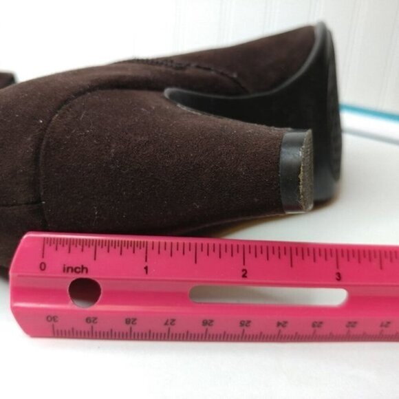 Aerosoles Womens Ankle Booties Size 10M Faux Suede Brown 2.5" Heel Play‎ Again - Picture 12 of 12
